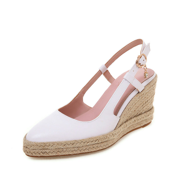Size 11 espadrille wedge platform backstrap sandals