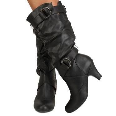 Size 10.5 Fashion Knee high sexy slouch boots with buckles