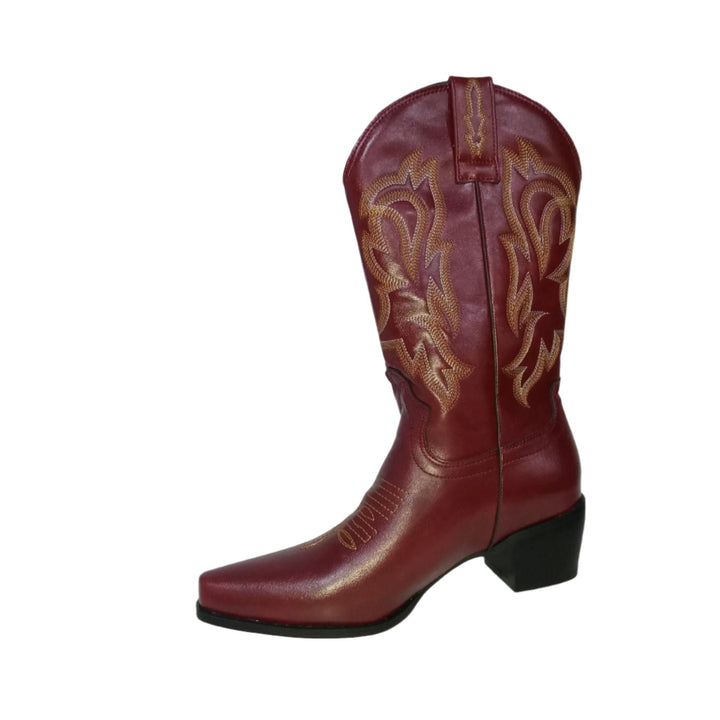 Size 10.5 Women Mid Calf Wide Calf Cowgirl Boots Western Boots