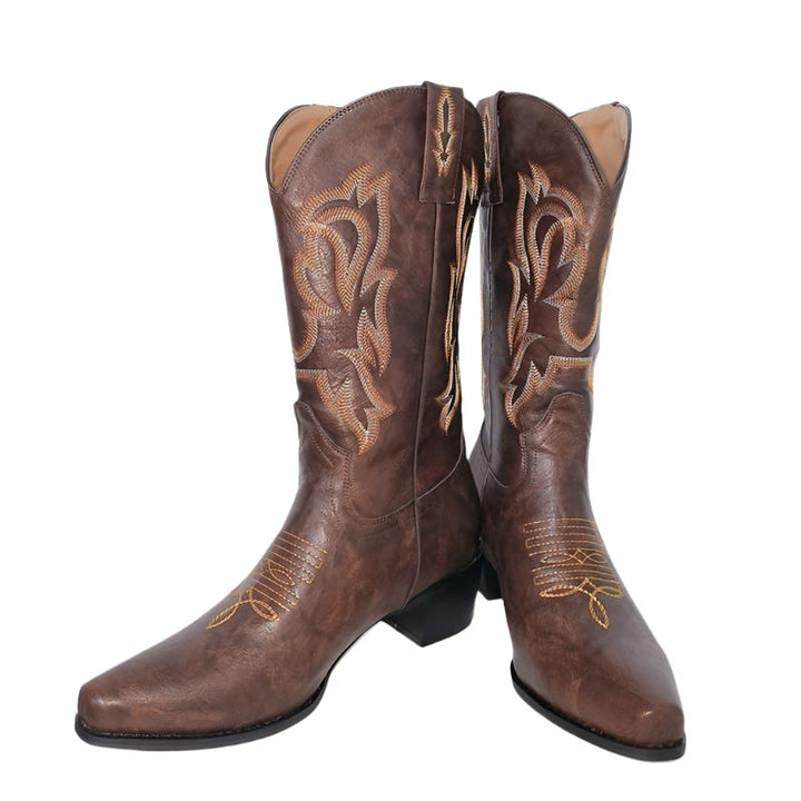 Size 10.5 Women Mid Calf Wide Calf Cowgirl Boots Western Boots