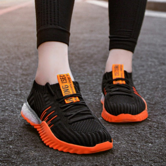 Size 11.5 knitted lightweight breathable tennis shoes low top