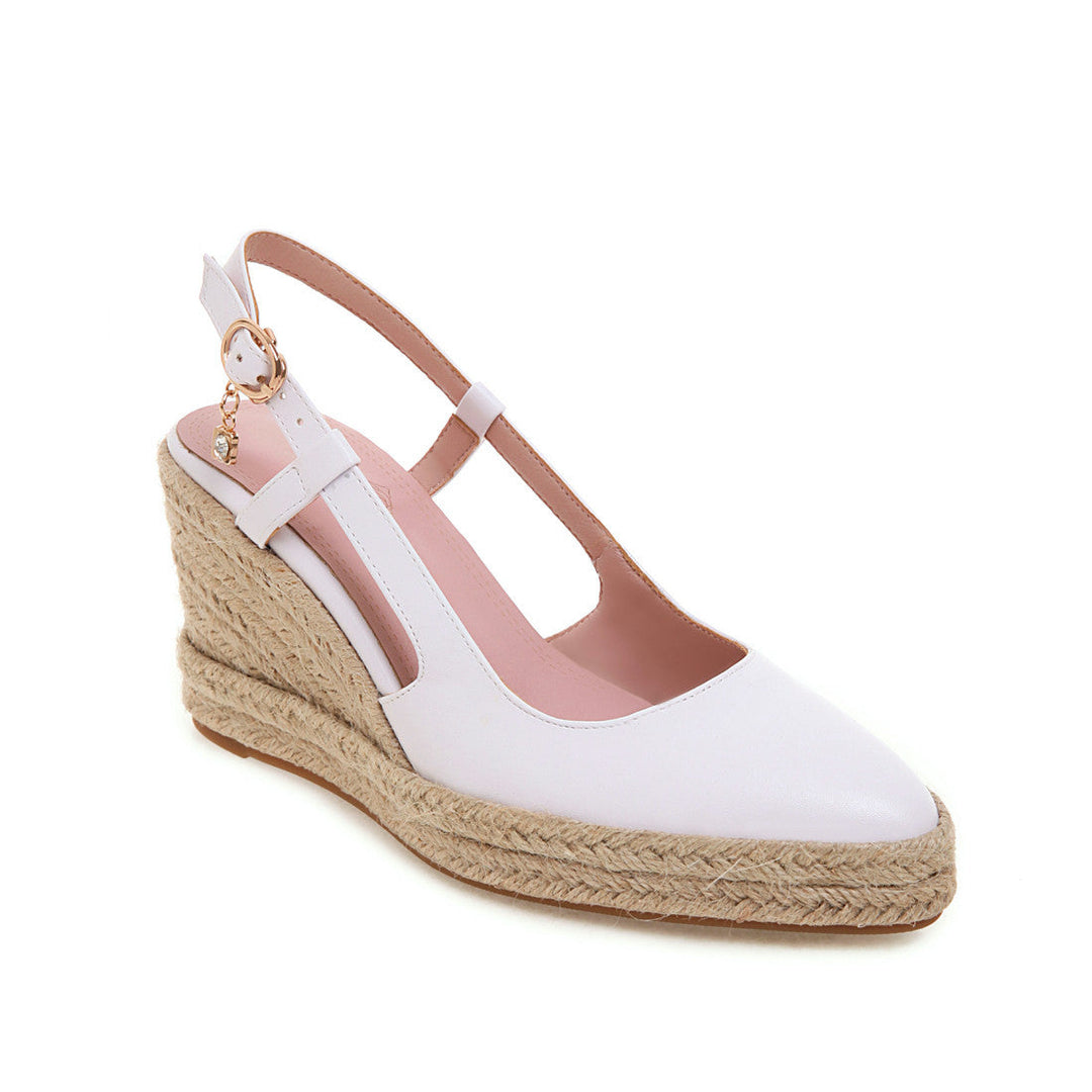 Size 11 espadrille wedge platform backstrap sandals
