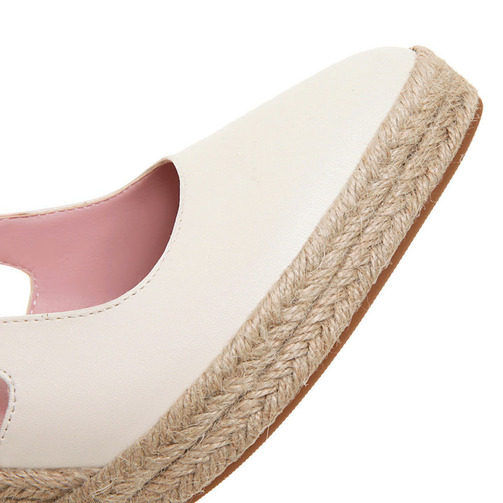 Size 11 espadrille wedge platform backstrap sandals