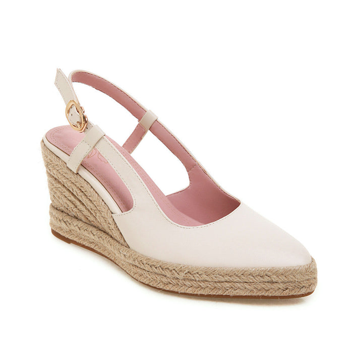 Size 11 espadrille wedge platform backstrap sandals