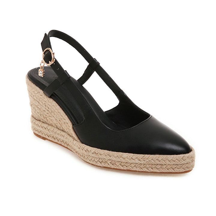 Size 11 espadrille wedge platform backstrap sandals