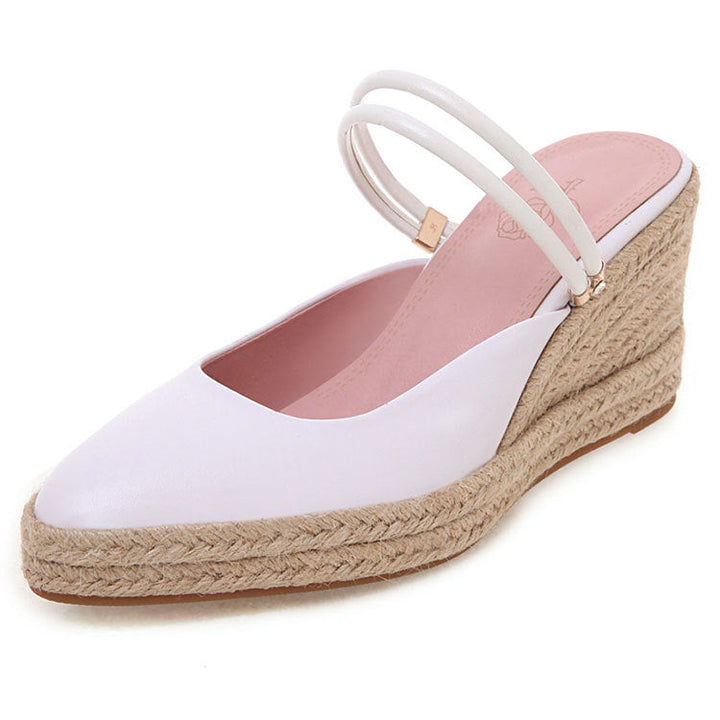 Size 11 espadrille wedge slides backless closed toe slip on espadrilles