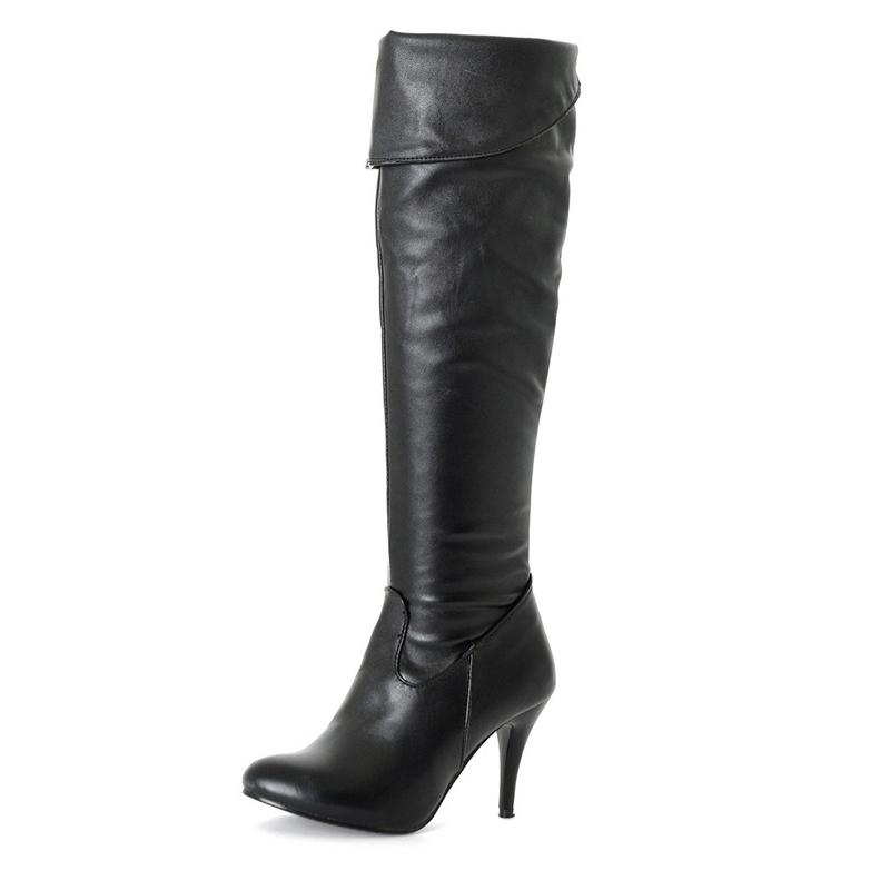 Size 14 stiletto heels over the knee knight boots