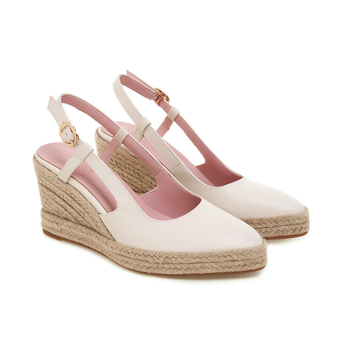 Size 11 espadrille wedge platform backstrap sandals