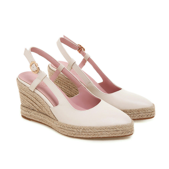 Size 11 espadrille wedge platform backstrap sandals