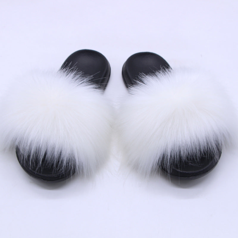 Size 11.5 women fluffy slippers indoors faux fur slippers