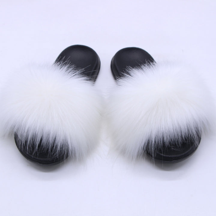 Size 11.5 women fluffy slippers indoors faux fur slippers