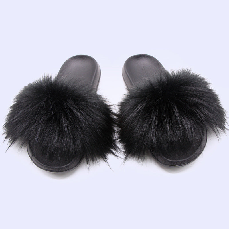 Size 11.5 women fluffy slippers indoors faux fur slippers