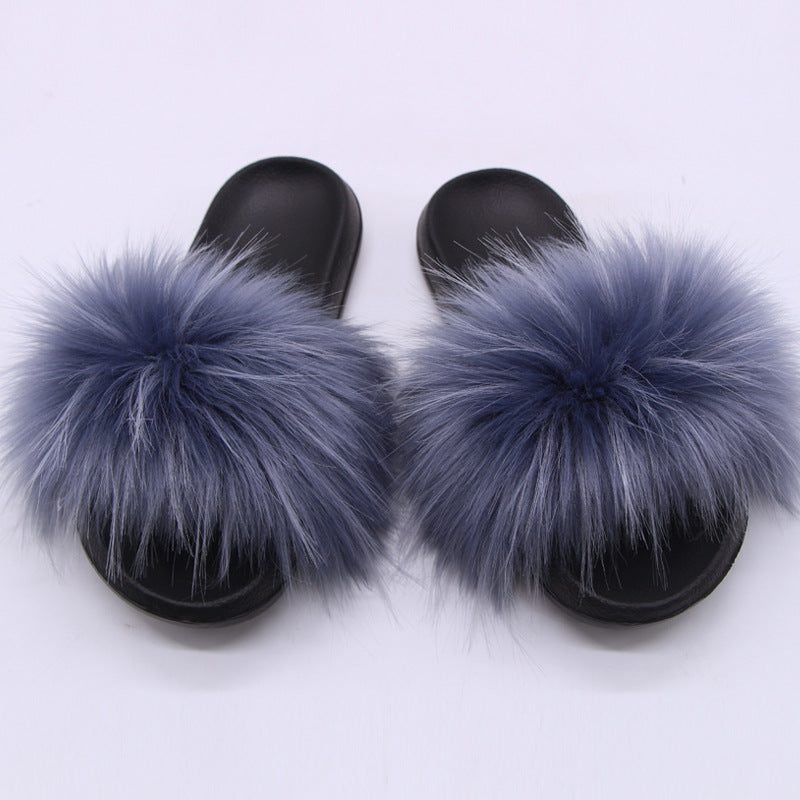 Size 11.5 women fluffy slippers indoors faux fur slippers