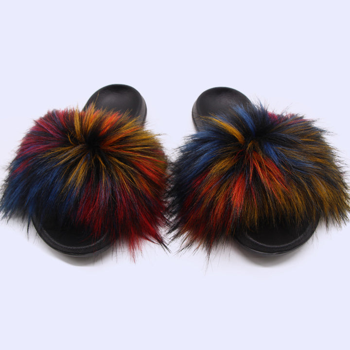 Size 11.5 women fuzzy slippers fashion indoors slippers