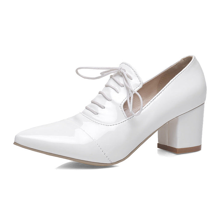 size 11.5 women heeled loafers patent leather pointed toe loafers