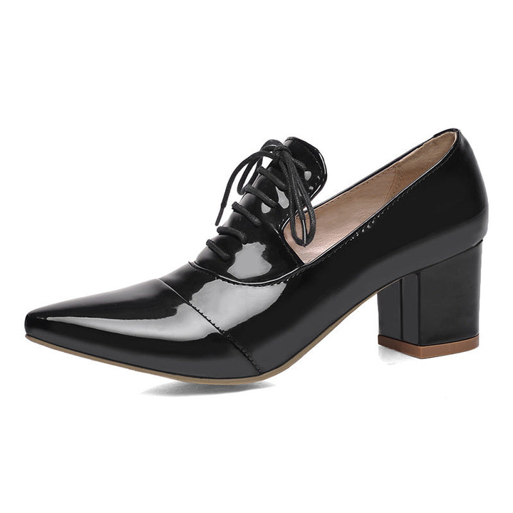 size 11.5 women heeled loafers patent leather pointed toe loafers