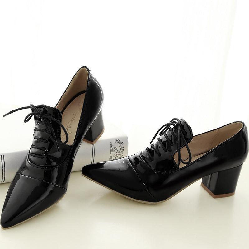 size 11.5 women heeled loafers patent leather pointed toe loafers