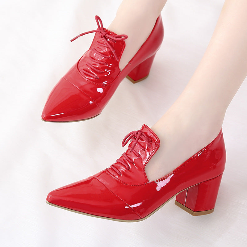size 11.5 women heeled loafers patent leather pointed toe loafers