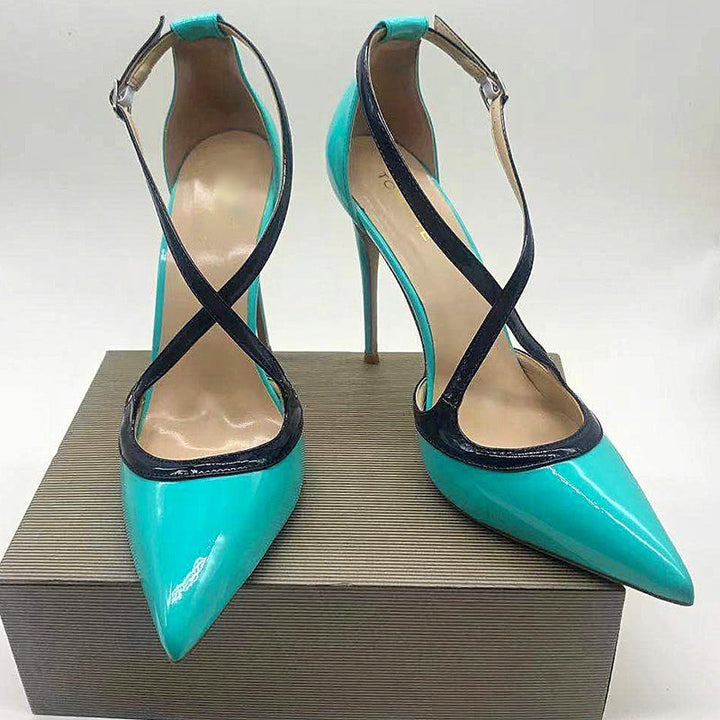 size 11.5 women heel sandal crisscross ankle strap sandals