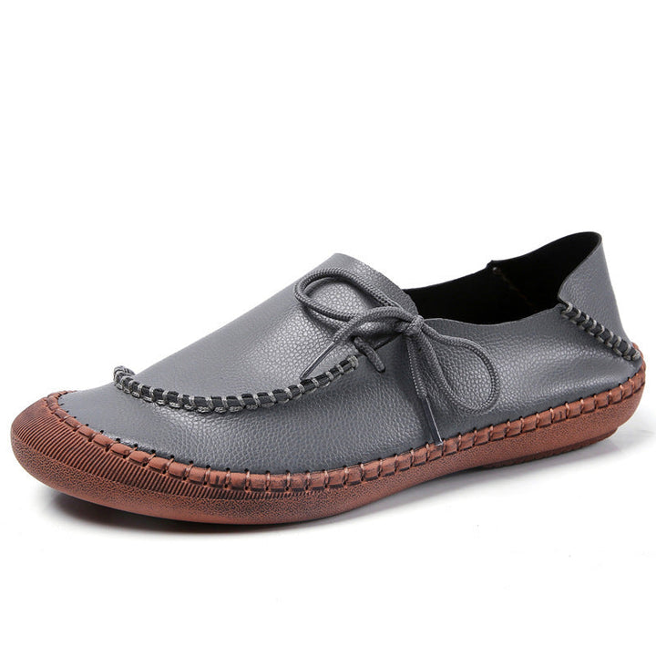 size 11.5 women loafers flat lace up stitching casual loafers