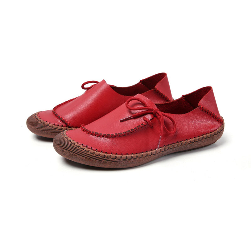 size 11.5 women loafers flat lace up stitching casual loafers