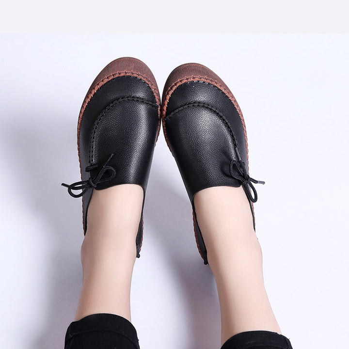 size 11.5 women loafers flat lace up stitching casual loafers