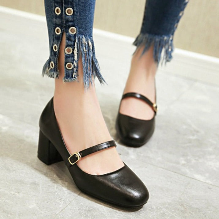 size 11.5 women mary jane loafers round toe heeled loafers