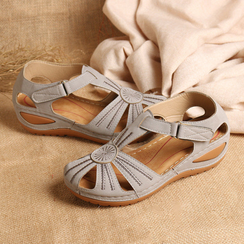 size 11 women closed toe sandals hollow walking wedge sandals