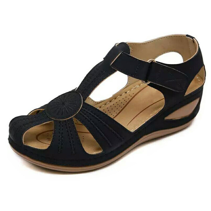 size 11 women closed toe sandals hollow walking wedge sandals