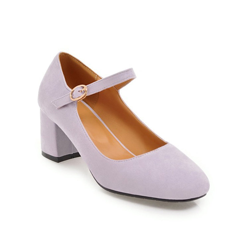 size 11 women heeled loafers suede buckle strap mary jane loafers