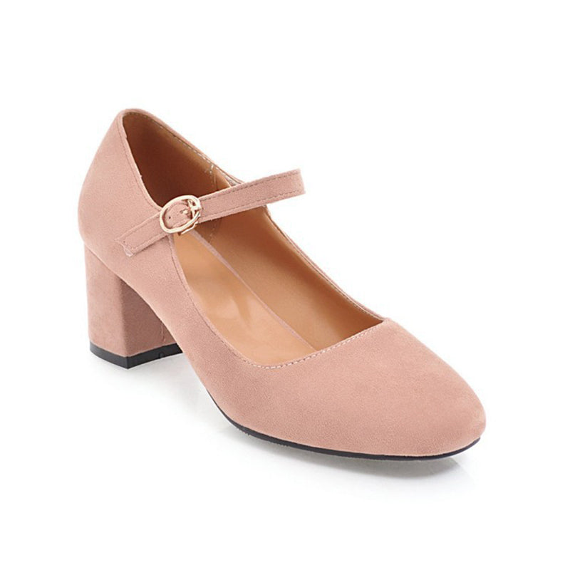 size 11 women heeled loafers suede buckle strap mary jane loafers