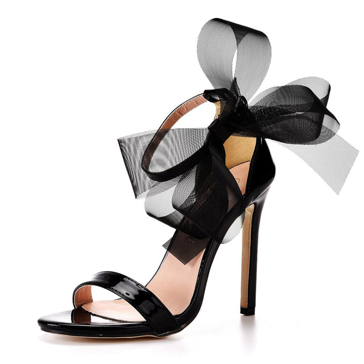size 12 women heel sandal cute bow stiletto wedding sandals