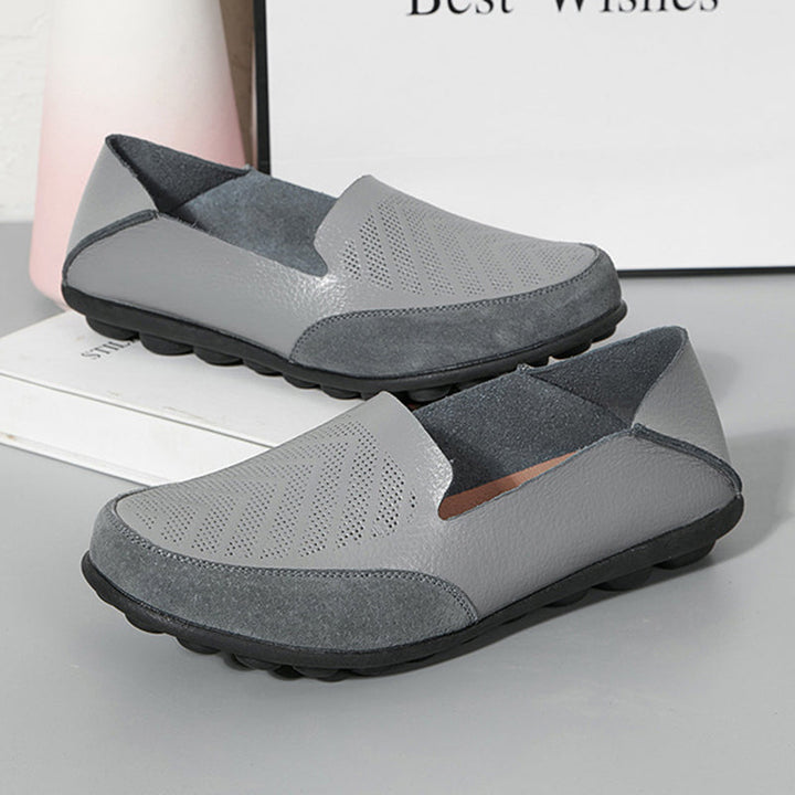 size 11 women loafers embossed hollow casual slip on loafers