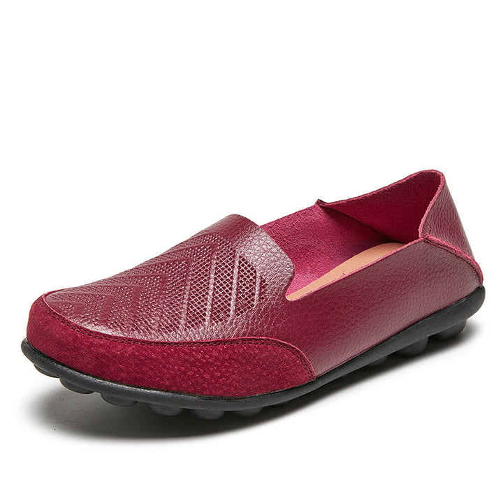 size 11 women loafers embossed hollow casual slip on loafers