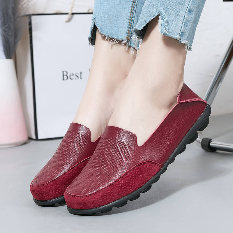 size 11 women loafers embossed hollow casual slip on loafers
