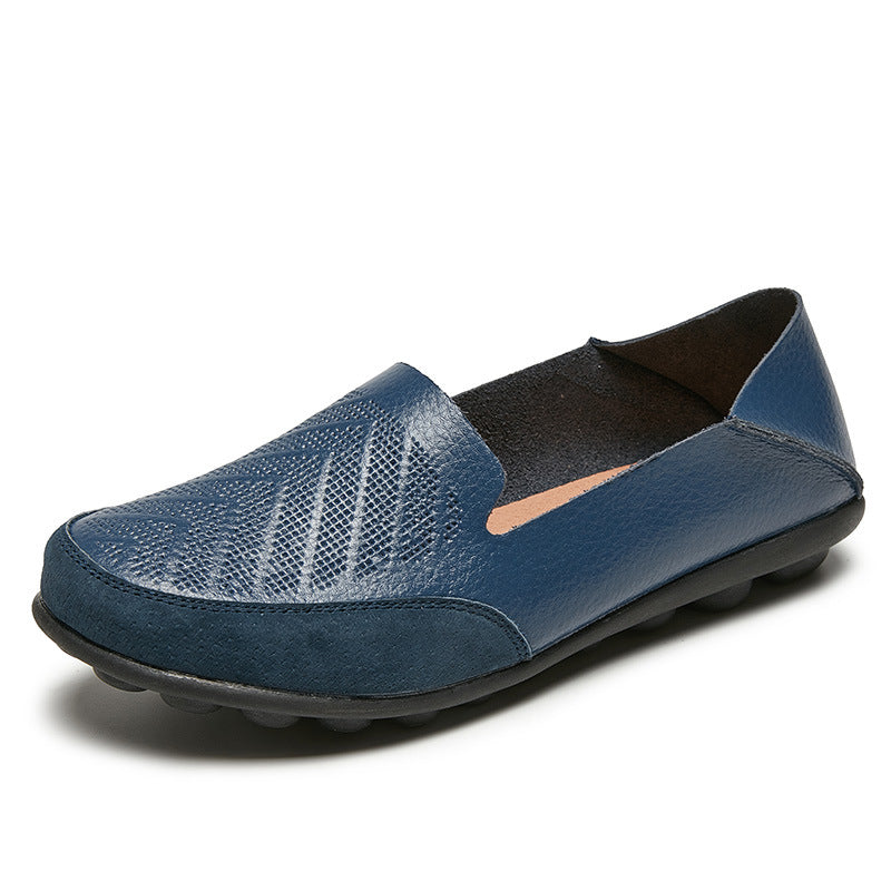 size 11 women loafers embossed hollow casual slip on loafers