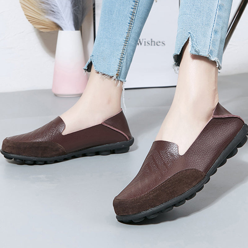 size 11 women loafers embossed hollow casual slip on loafers