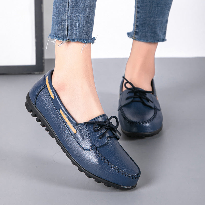 size 11 women loafers lace up antiskid flat casual loafers