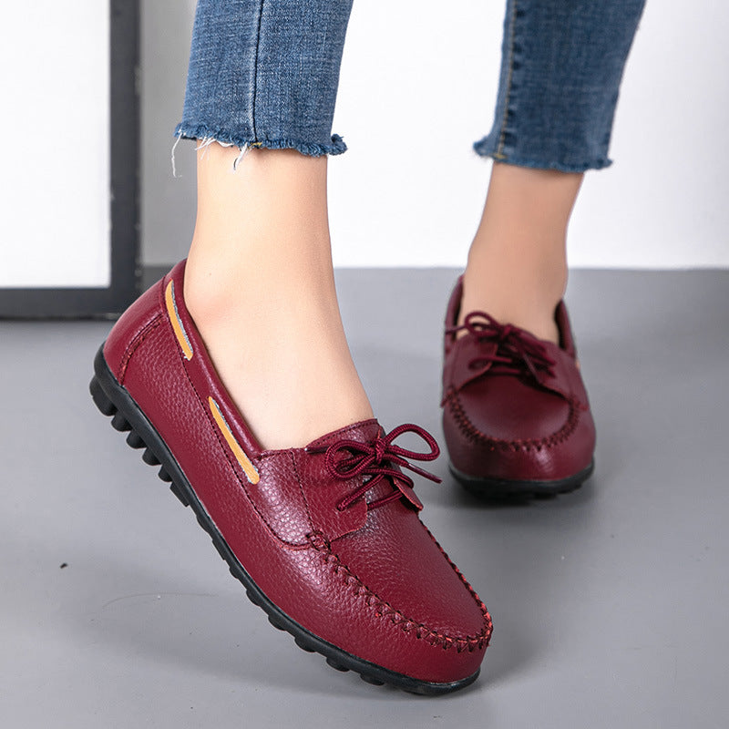 size 11 women loafers lace up antiskid flat casual loafers