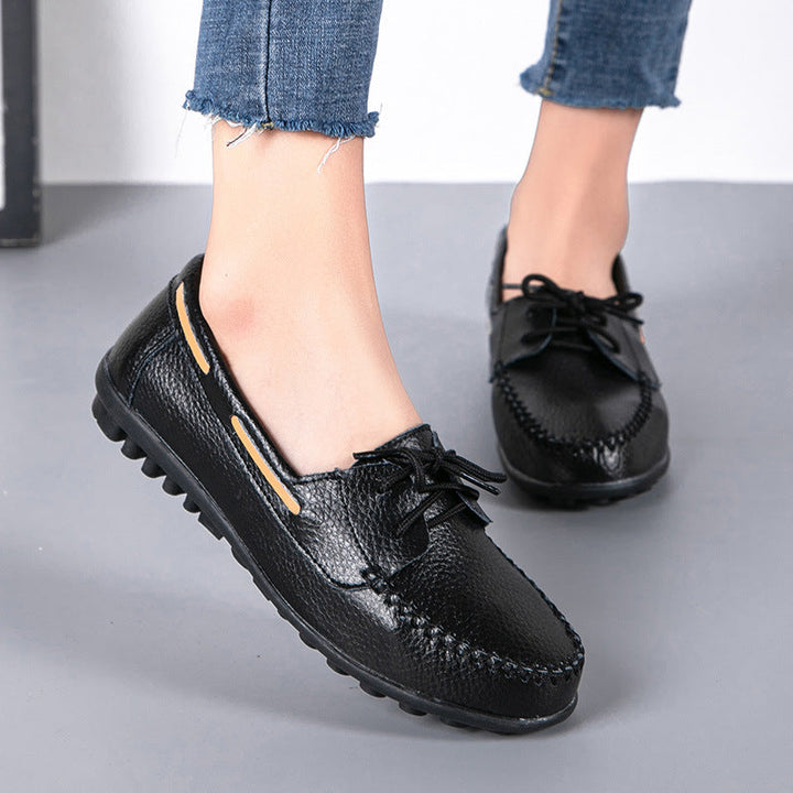 size 11 women loafers lace up antiskid flat casual loafers