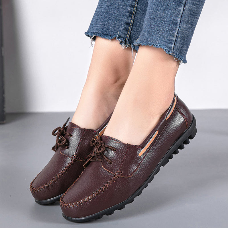 size 11 women loafers lace up antiskid flat casual loafers