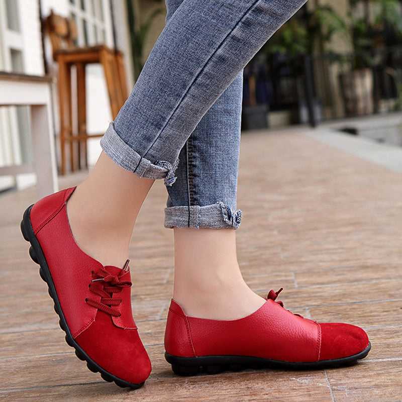 size 11 women loafers lace up patchwork flat casual loafers