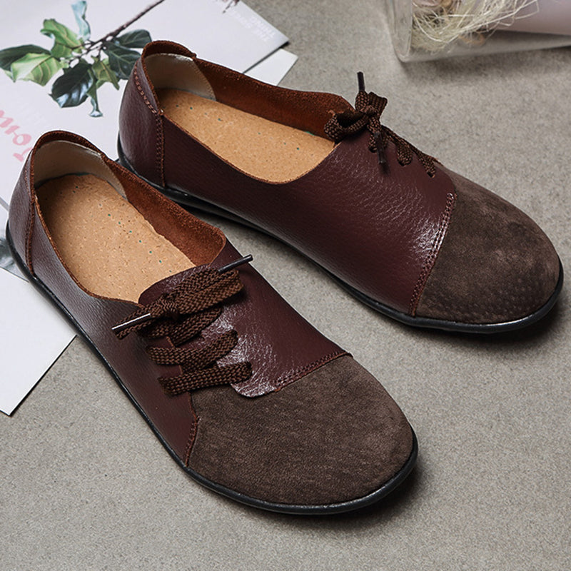 size 11 women loafers lace up patchwork flat casual loafers