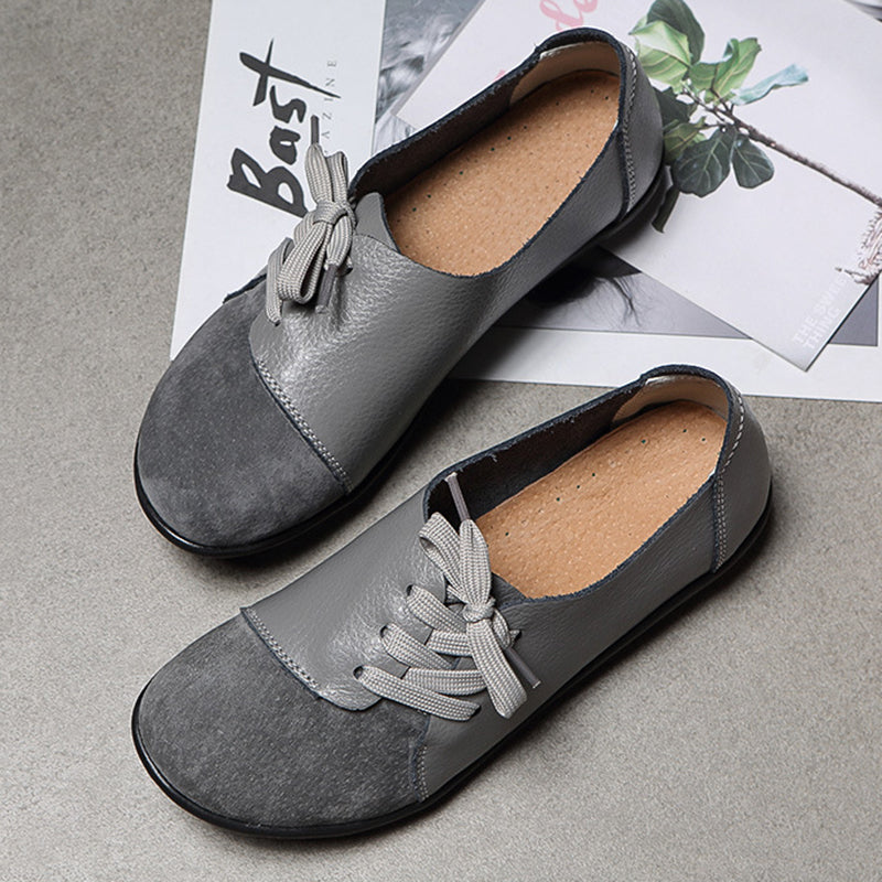 size 11 women loafers lace up patchwork flat casual loafers