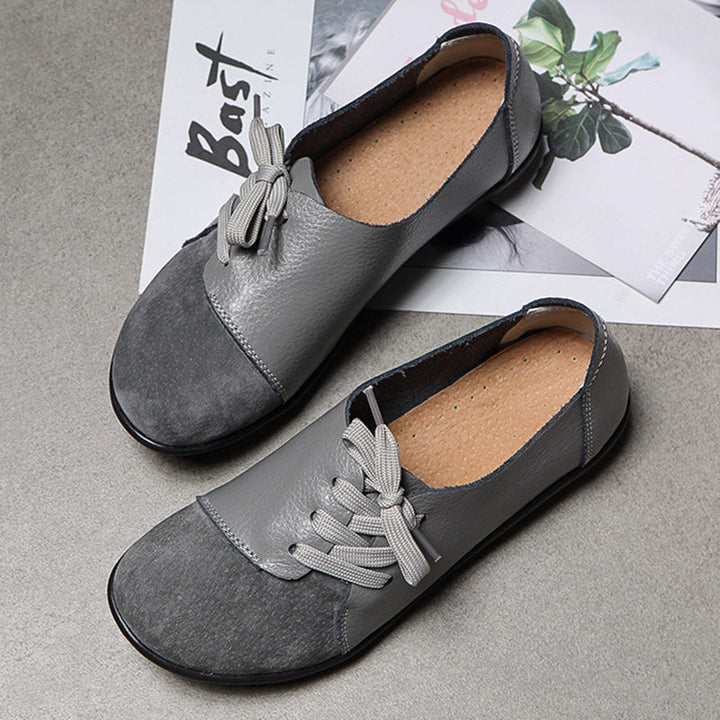 size 11 women loafers lace up patchwork flat casual loafers