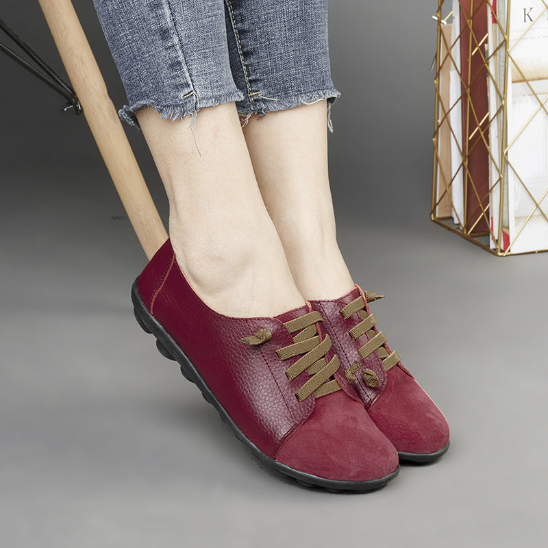 size 11 women loafers slip on flat patchwork casual loafers