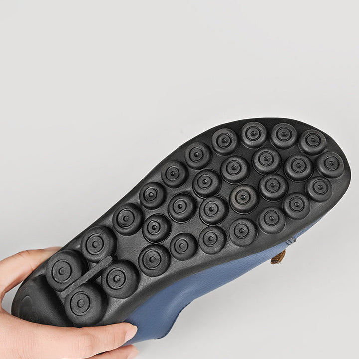 size 11 women loafers slip on flat patchwork casual loafers