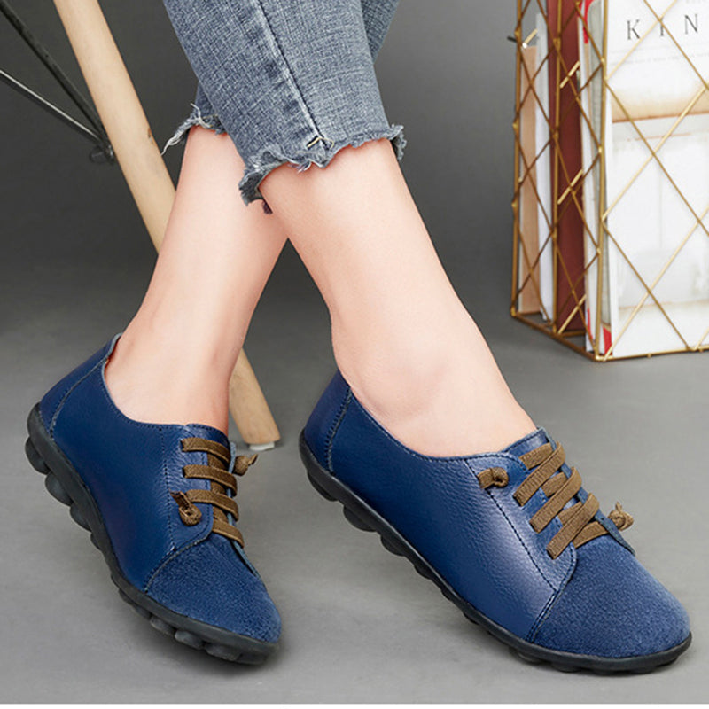 size 11 women loafers slip on flat patchwork casual loafers