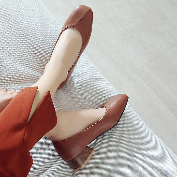 size 11 women loafers slip on square toe soft comfortable loafers