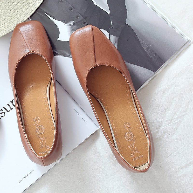 size 11 women loafers slip on square toe soft comfortable loafers